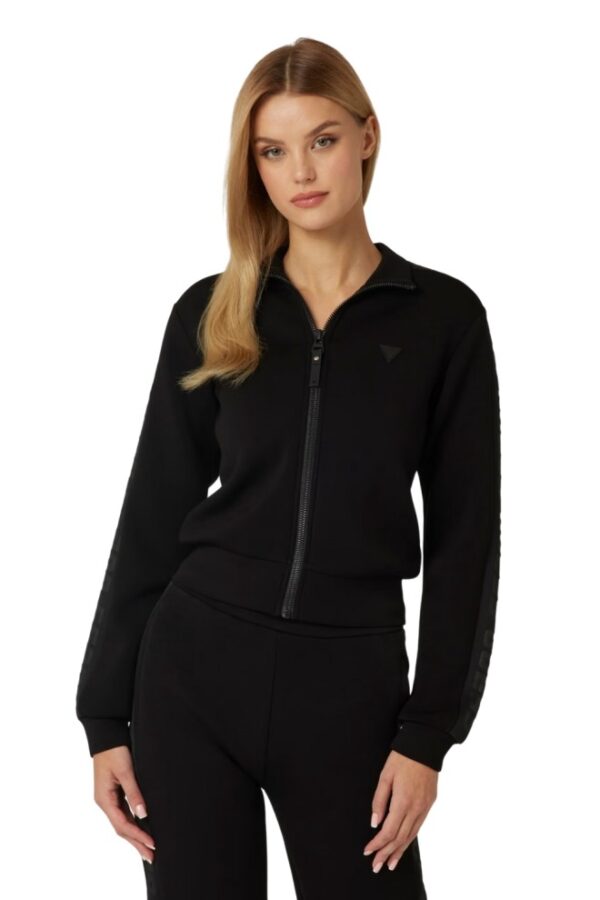 GUESS Czarna bluza damska z lampasami New Allie Scuba