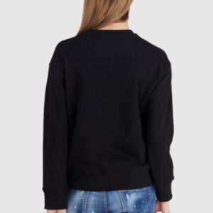 VALENTINO GARAVANI Czarna bluza damska z wytłaczanym logo