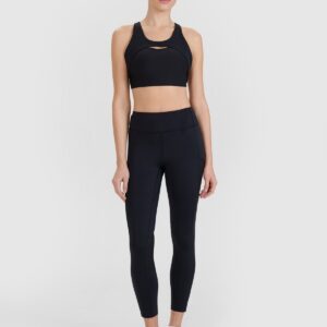 4F Biustonosz treningowy ze średnim wsparciem damski - czarny