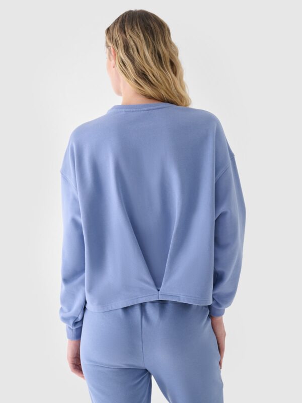 4F Bluza dresowa nierozpinana bez kaptura damska - niebieska