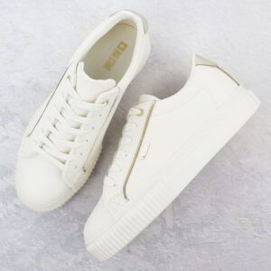 Trampki damskie z ekoskóry beżowe Big Star SS274027