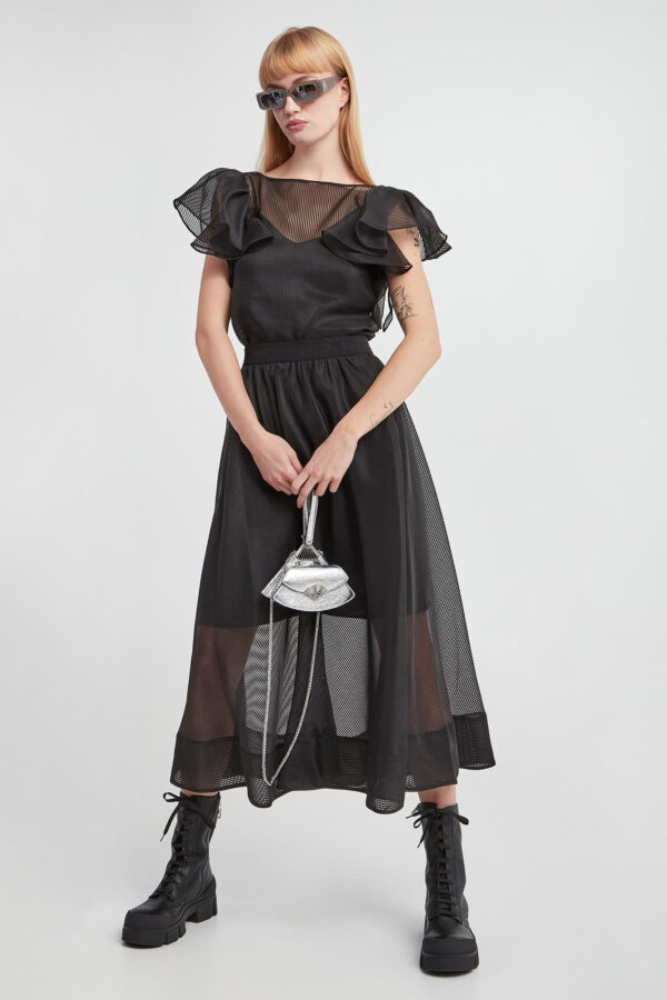 Bluzka damska z tafty KARL LAGERFELD