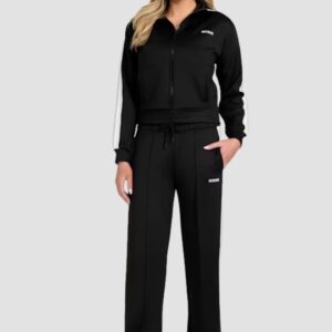 GUESS Czarna damska bluza z lampasami Yarrow