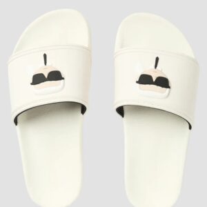 KARL LAGERFELD Białe damskie klapki KONDO 2.0 Karl NFT
