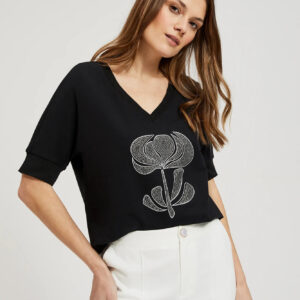 Bluza z dżetami czarna