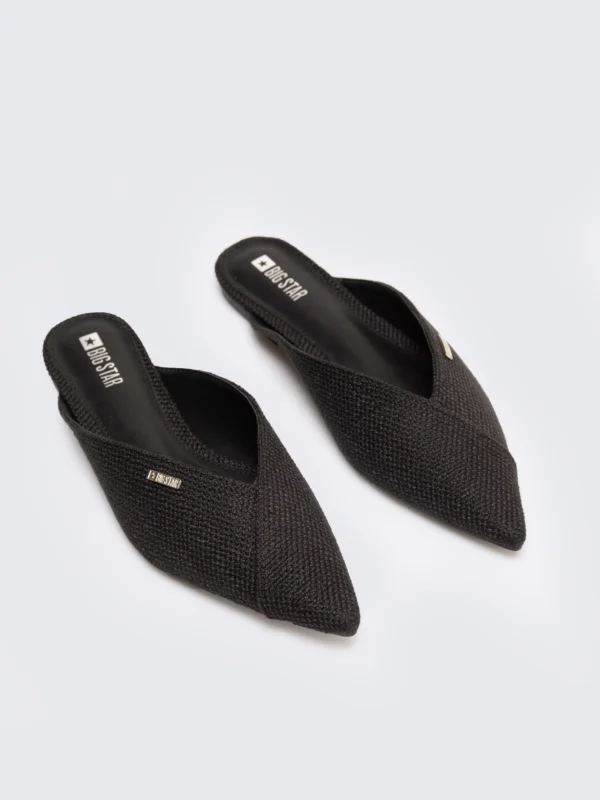 c728411073671bf4316956793f0163467aa6e129 Klapki damskie eleganckie czarne RR274210 906