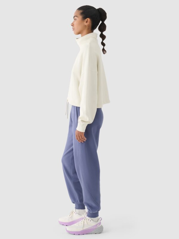 4F Bluza dresowa bez kaptura damska 4F x Anna Lewandowska - biała