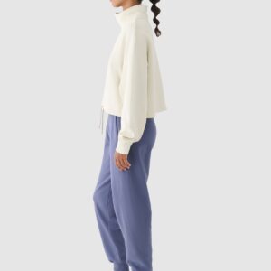 4F Bluza dresowa bez kaptura damska 4F x Anna Lewandowska - biała