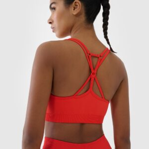 4F Biustonosz treningowy z niskim wsparciem - czerwony