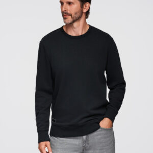 Nierozpinana męska dresowa bluza BASIC – czarna V9