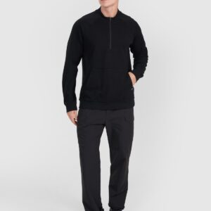 4F Bluza dresowa nierozpinana bez kaptura męska - czarna