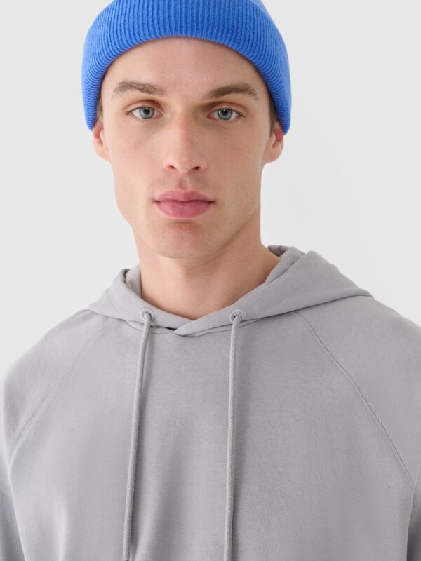 4F Bluza dresowa nierozpinana z kapturem męska - szara