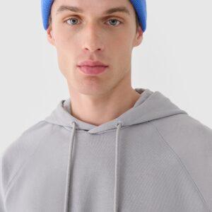 4F Bluza dresowa nierozpinana z kapturem męska - szara