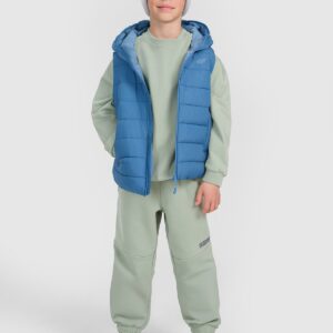 4F Bluza dresowa oversize nierozpinana bez kaptura chłopięca - oliwkowa 122 (6-7 lat)