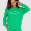 JUICY COUTURE Zielona bluza damska saoirse recycled z haftowanym logo