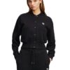 KARL LAGERFELD Сzarny damski bomber Ikon Patch Buttons