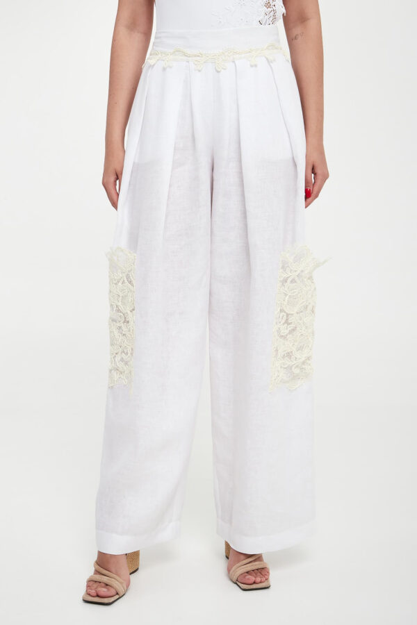 Spodnie damskie lniane ERMANNO SCERVINO LIFE