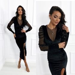 Sukienka z bufkami Emily czarna