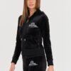 JUICY COUTURE Czarna damska bluza Arched Metallic