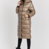 HETREGO Beżowy damski płaszcz puchowy Tara Woman Oversized Quilted Coat, Rozmiar 38 EU - 42 IT