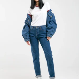 Jeansy damskie z kolekcji Authentic granatowe Authentic 500
