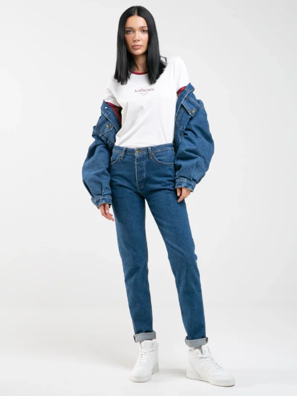 Jeansy damskie z kolekcji Authentic granatowe Authentic 500