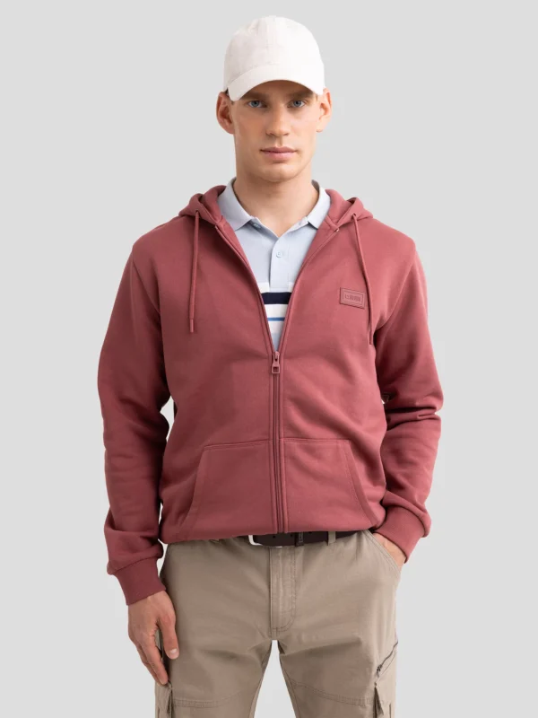 Bluza męska rozpinana z kapturem ciemnoróżowa Artish 602