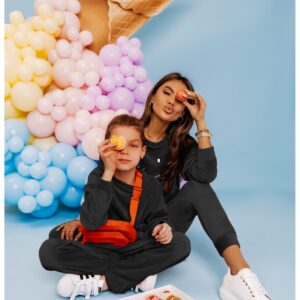 Welurowy dres dziecięcy NEMO - czarny