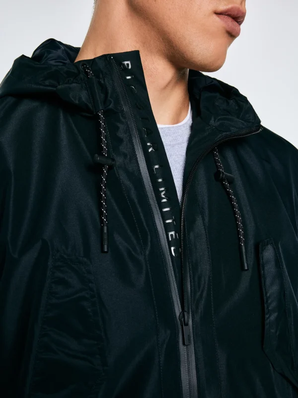 Płaszcz męski przeciwdeszczowy czarny Ract 906