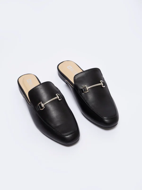 Klapki damskie eleganckie czarne NN274A076 906