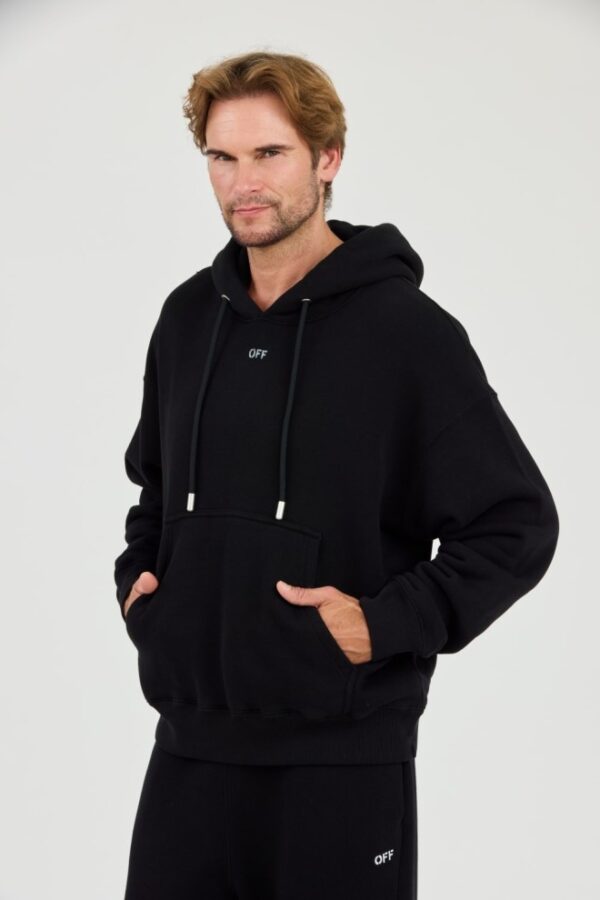 OFF-WHITE Czarna męska bluza Off Stamp Skate Hoodie