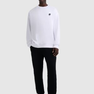 4F Bluza dresowa nierozpinana bez kaptura męska - biała