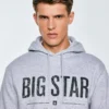 Bluza męska z kapturem z logo BIG STAR szara Ashlyno 901