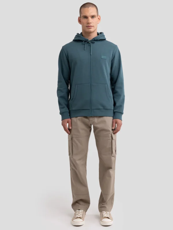 Bluza męska rozpinana z kapturem zielona Artish 304