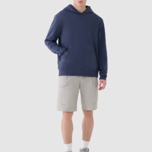 4F Bluza dresowa nierozpinana z kapturem męska - szara