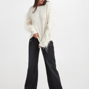 Sweter damski z piórami TWINSET