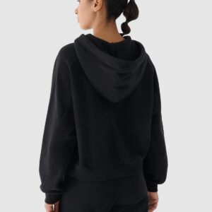 4F Bluza dresowa z kapturem damska 4F x Anna Lewandowska - czarna