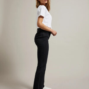 Gładkie jeansy bootcut czarne