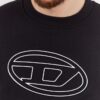 DIESEL Czarna bluza męska z wytłaczanym logo