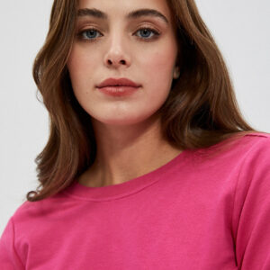 Bluza z dekoltem na plecach różowa