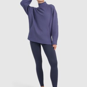 4F Bluza dresowa do jogi i pilatesu damska - granatowa