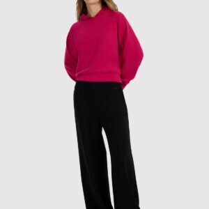 4F Bluza dresowa nierozpinana z modalem damska - różowa