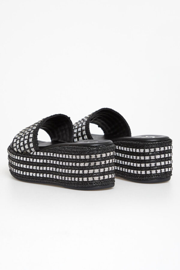 Klapki damskie skórzane na koturnach CESARE CASADEI