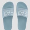 EA7 EMPORIO ARMANI Błękitne klapki Flip flops