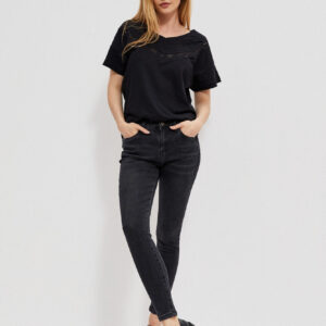 Jeansy skinny z przetarciami