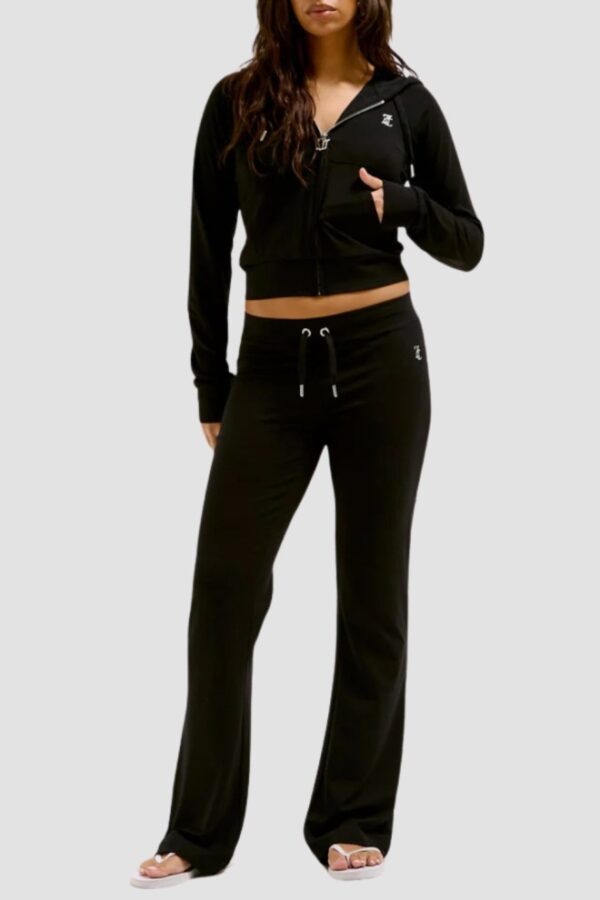 JUICY COUTURE Czarna bluza damska Single Jersey Ola Hoodie