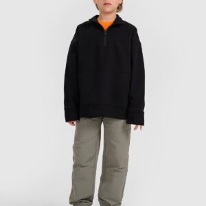 4F Bluza dresowa ze stójką z zamkiem chłopięca - czarna 140 (9-10 lat)