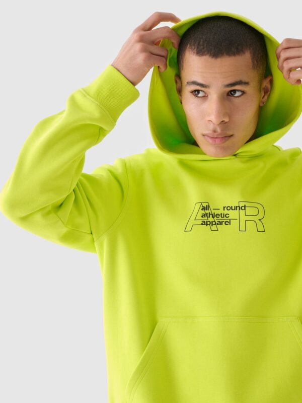 4F Bluza dresowa nierozpinana z kapturem męska - zielona