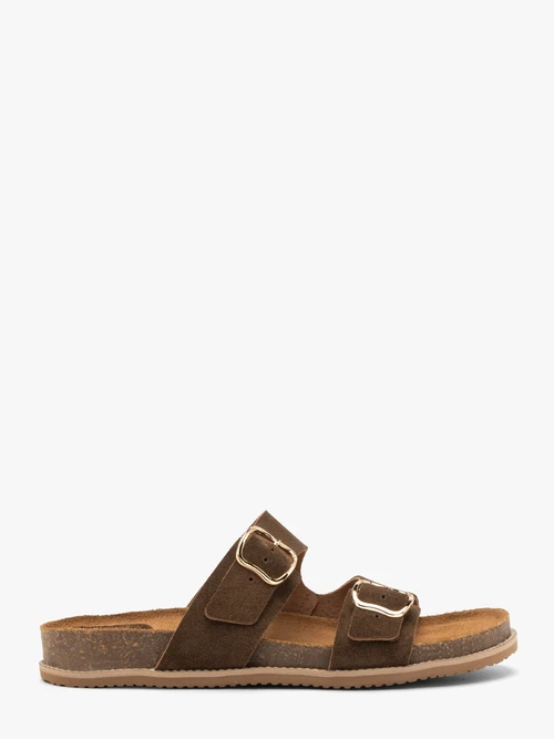 Brązowe klapki damskie