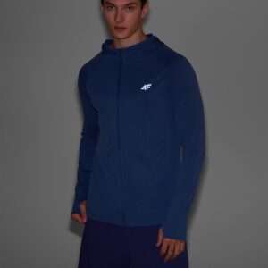 4F Bluza do biegania w terenie szybkoschnąca męska - granatowa
